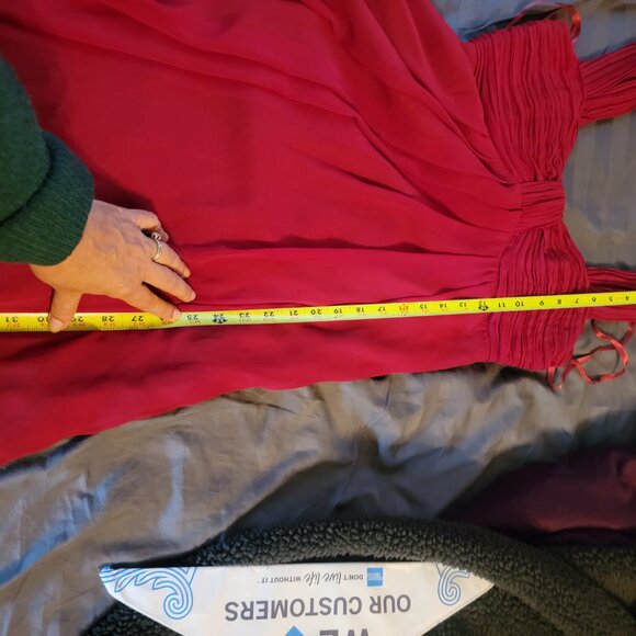 Red empire waist cocktail dress from Lord & Taylor size 4 - Picture 12 of 16